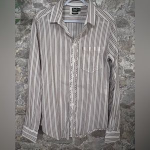D&G Long Sleeves Stripe Button Up Shirt